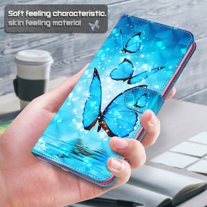 For iPhone 13 3D Painting Pattern Horizontal Flip TPU + PU Leather Case with Holder & Card Slots & Wallet(Three Butterflies) - iPhone 13 Cases by buy2fix | Online Shopping UK | buy2fix