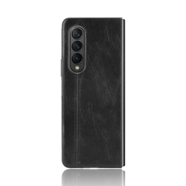 For Samsung Galaxy Z Fold3 5G Shockproof Sewing Cow Pattern Skin PC + PU + TPU Case(Black) - Galaxy Phone Cases by GKK | Online Shopping UK | buy2fix