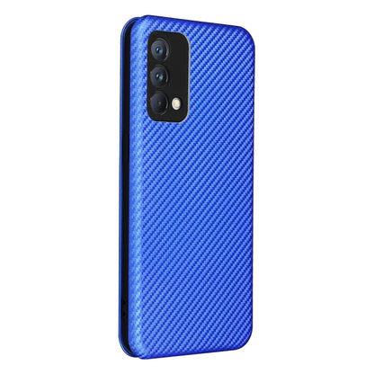 Carbon Fiber Texture Horizontal Flip TPU + PC + PU Leather Case with Card Slot For OPPO Realme GT Master(Blue) - Realme Cases by buy2fix | Online Shopping UK | buy2fix