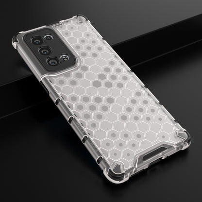 For OPPO Reno6 Pro+ 5G Shockproof Honeycomb PC + TPU Protective Case(White) - OPPO Cases by buy2fix | Online Shopping UK | buy2fix