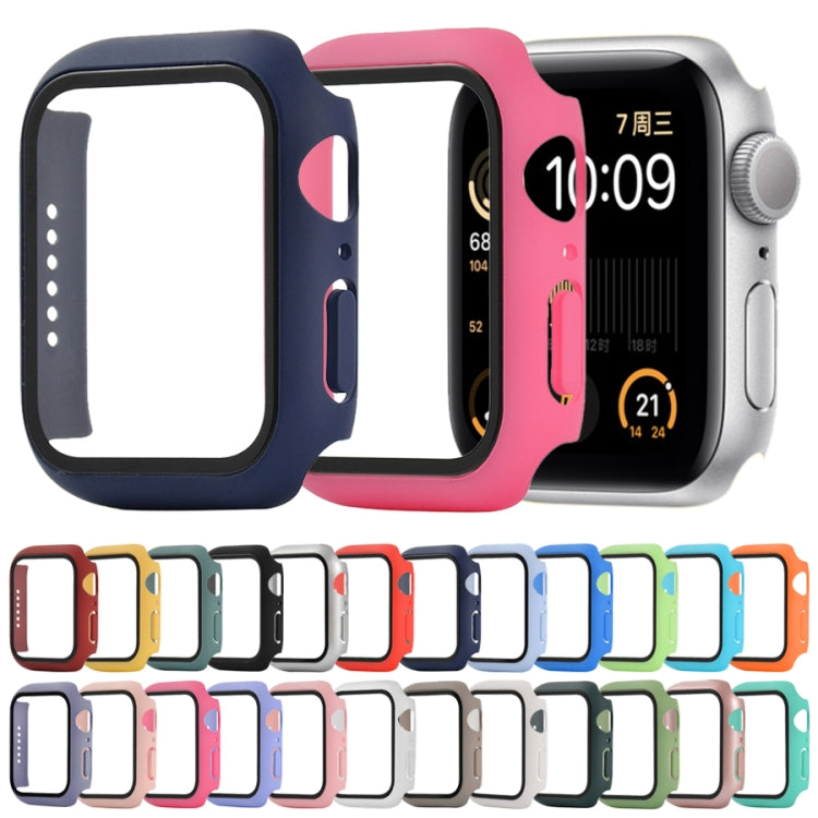 Shockproof PC+Tempered Glass Protective Case with Packed Carton For Apple Watch Series 6 & SE & 5 & 4 44mm(Red) - Watch Cases by buy2fix | Online Shopping UK | buy2fix