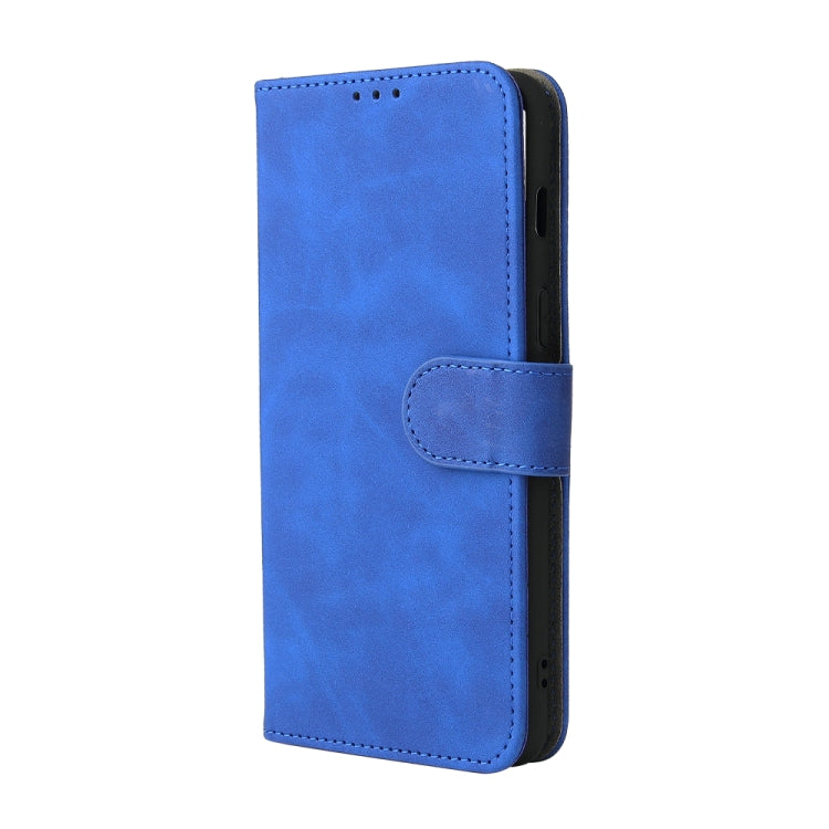 For OnePlus Nord 2 5G Solid Color Skin Feel Magnetic Buckle Horizontal Flip Calf Texture PU Leather Case with Holder & Card Slots & Wallet(Blue) - OnePlus Cases by buy2fix | Online Shopping UK | buy2fix