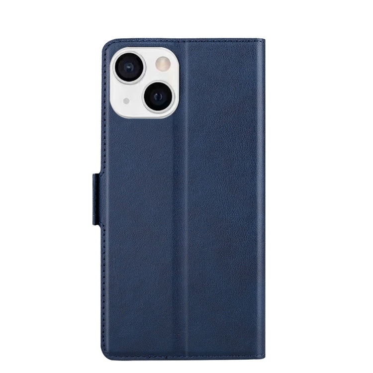 For iPhone 13 mini Ultra-thin Voltage Side Buckle PU + TPU Horizontal Flip Leather Case with Holder & Card Slot (Blue) - iPhone 13 mini Cases by buy2fix | Online Shopping UK | buy2fix