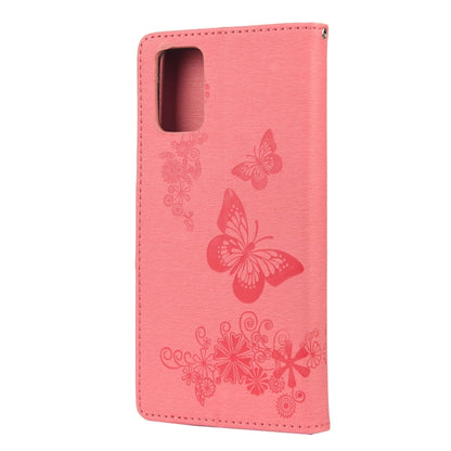 Vintage Embossed Floral Butterfly Pattern Horizontal Flip Leather Case with Card Slot & Holder & Wallet & Lanyard For Xiaomi Redmi 10(Pink) - Xiaomi Cases by buy2fix | Online Shopping UK | buy2fix