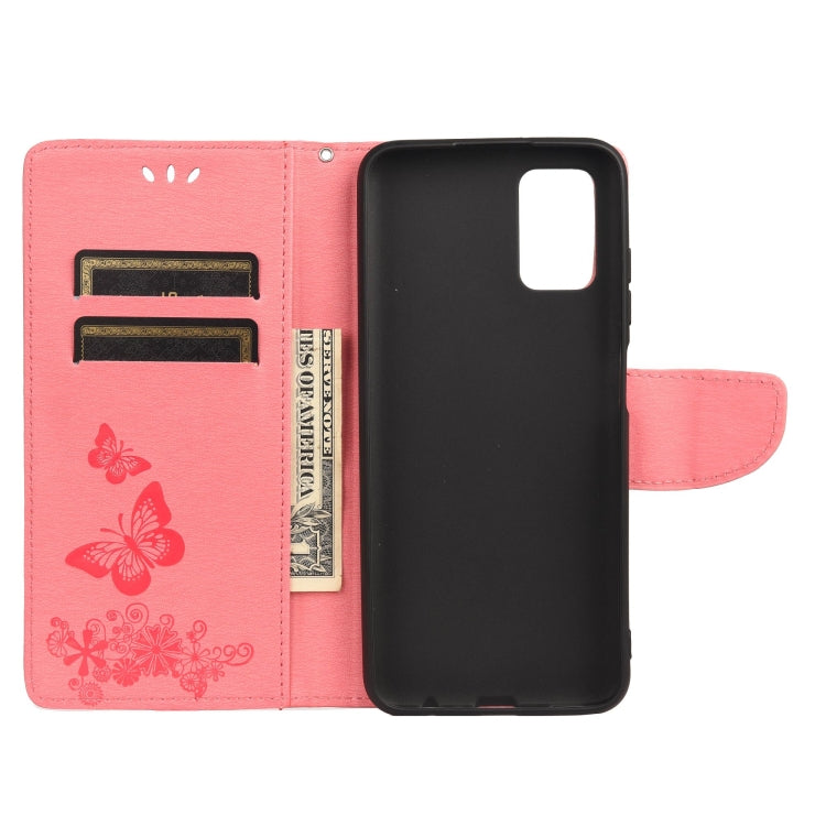 Vintage Embossed Floral Butterfly Pattern Horizontal Flip Leather Case with Card Slot & Holder & Wallet & Lanyard For Xiaomi Redmi 10(Pink) - Xiaomi Cases by buy2fix | Online Shopping UK | buy2fix