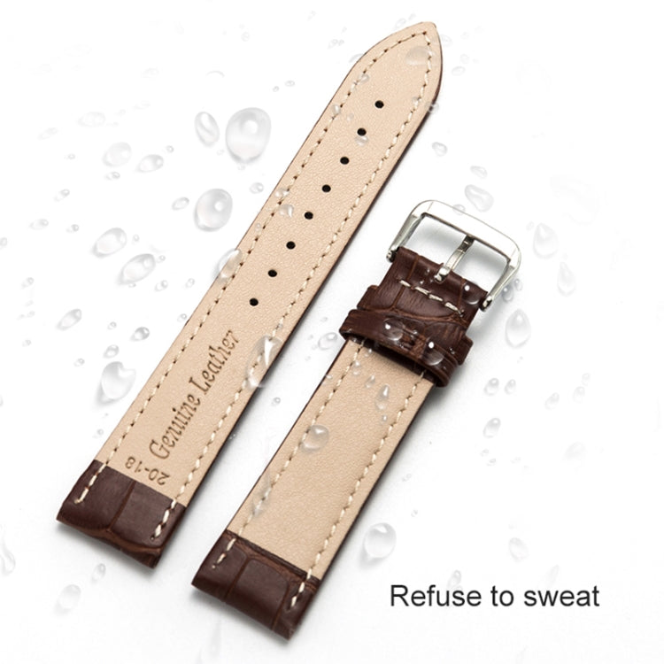 22mm Two-layer Cowhide Leather Bamboo Joint Texture Watch Band(Pink) - Watch Bands by buy2fix | Online Shopping UK | buy2fix