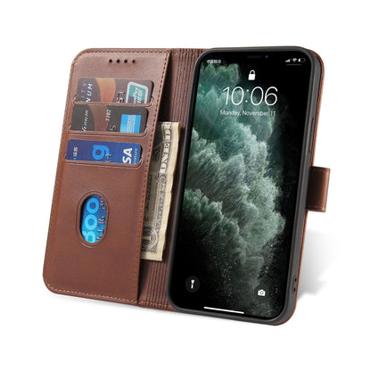 For iPhone 13 Pro Calf Texture Buckle Horizontal Flip Leather Case with Holder & Card Slots & Wallet (Brown) - iPhone 13 Pro Cases by buy2fix | Online Shopping UK | buy2fix