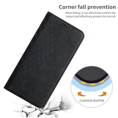 For iPhone X / XS Diamond Pattern Splicing Skin Feel Magnetic Horizontal Flip Leather Case with Card Slots & Holder & Wallet(Black) - More iPhone Cases by buy2fix | Online Shopping UK | buy2fix