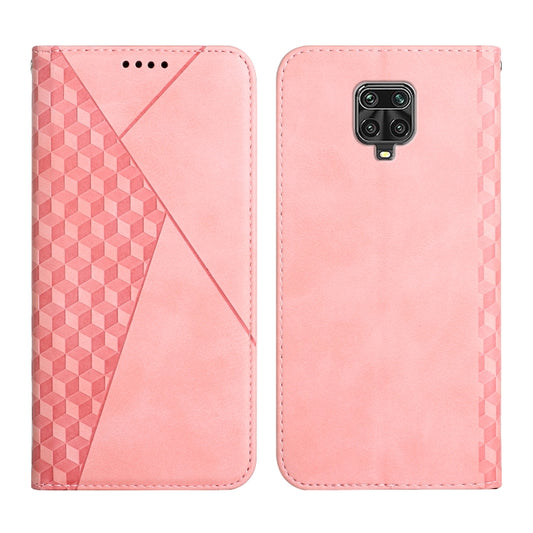 For Xiaomi Redmi Note 9 Pro Diamond Pattern Splicing Skin Feel Magnetic Horizontal Flip Leather Case with Card Slots & Holder & Wallet(Rose Gold) - Xiaomi Cases by buy2fix | Online Shopping UK | buy2fix