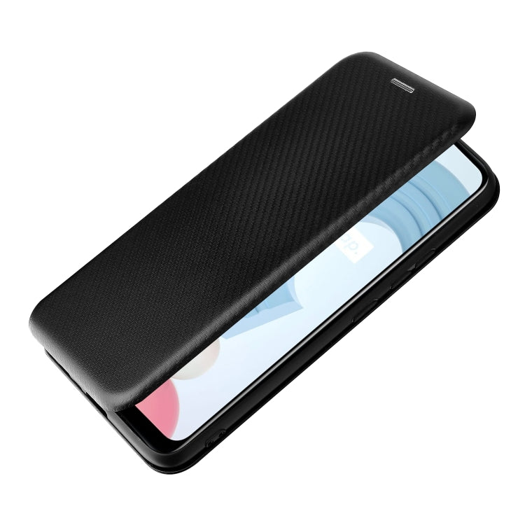 For OPPO Realme C21Y Carbon Fiber Texture Horizontal Flip TPU + PC + PU Leather Case with Card Slot(Black) - Realme Cases by buy2fix | Online Shopping UK | buy2fix