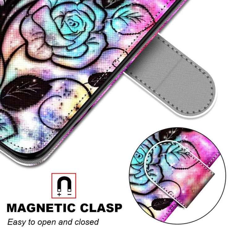 For Huawei P50 Pro Coloured Drawing Cross Texture Horizontal Flip PU Leather Case with Holder & Card Slots & Wallet & Lanyard(Color Bottom Hollow Flower) - Huawei Cases by buy2fix | Online Shopping UK | buy2fix