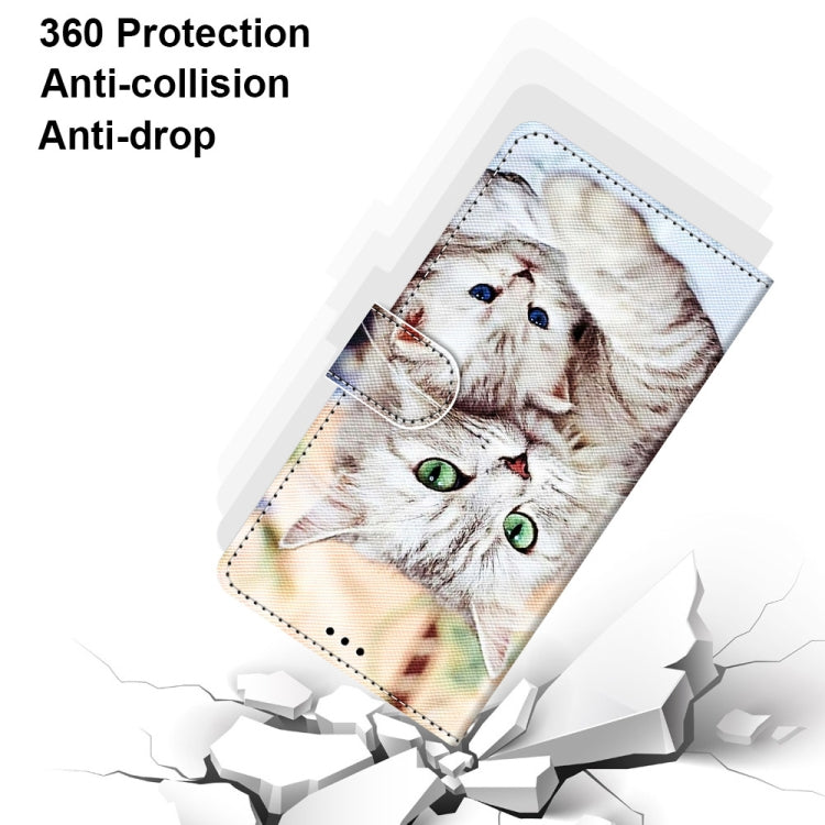 For OPPO A93 5G / A93s 5G / A54 5G / A74 5G Coloured Drawing Cross Texture Horizontal Flip PU Leather Case with Holder & Card Slots & Wallet & Lanyard(Big Cat Holding Kitten) - OPPO Cases by buy2fix | Online Shopping UK | buy2fix