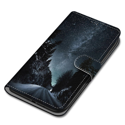 For OPPO A54 5G / A74 5G / A93 5G / A93s 5G Coloured Drawing Cross Texture Horizontal Flip PU Leather Case with Holder & Card Slots & Wallet & Lanyard(Mountain Road Starry Sky) - OPPO Cases by buy2fix | Online Shopping UK | buy2fix