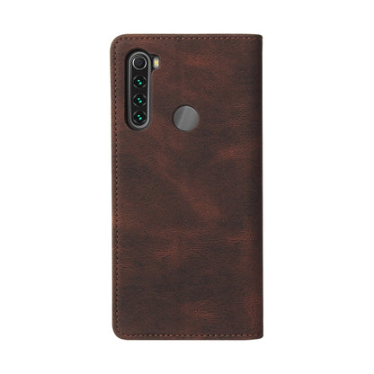 For Xiaomi Redmi Note 8T Simple Suction Closure Horizontal Flip Leather Case with Holder & Card Slot & Wallet(Brown) - Xiaomi Cases by buy2fix | Online Shopping UK | buy2fix