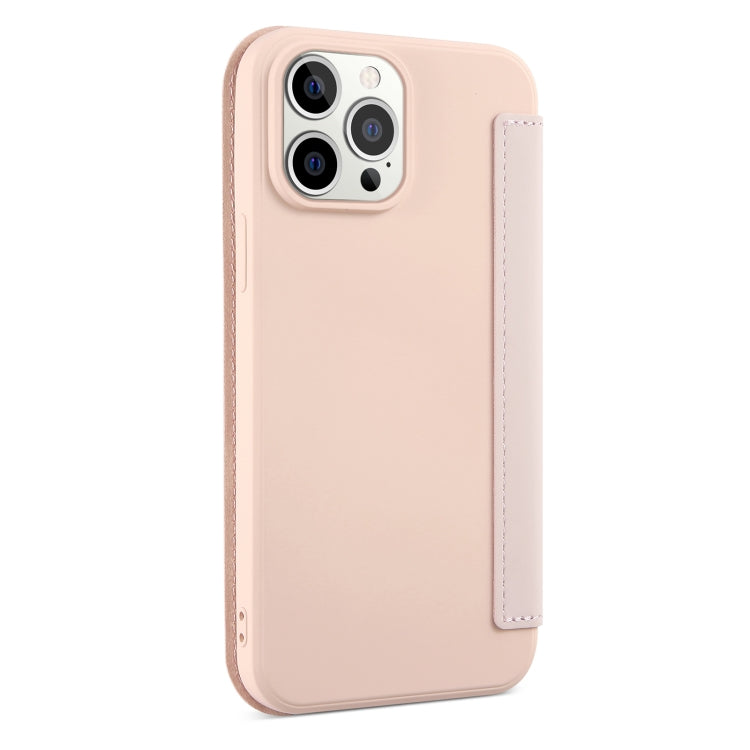 For iPhone 13 Pro Skin Feel Horizontal Flip PU Leather Case with Holder & Card Slot (Pink) - iPhone 13 Pro Cases by buy2fix | Online Shopping UK | buy2fix