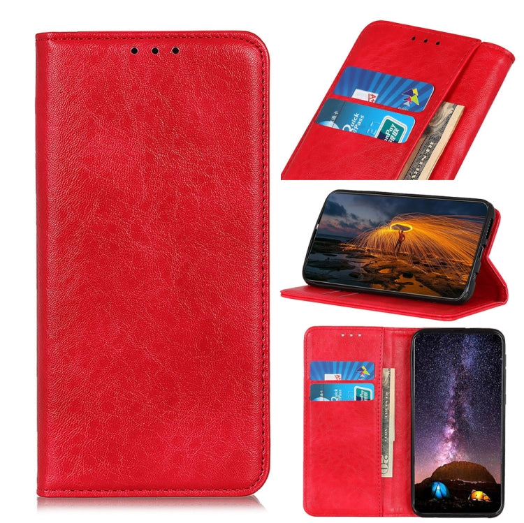 For Xiaomi Mi 11T / 11T Pro Magnetic Crazy Horse Texture Horizontal Flip Leather Case with Holder & Card Slots & Wallet(Red) - Xiaomi Cases by buy2fix | Online Shopping UK | buy2fix