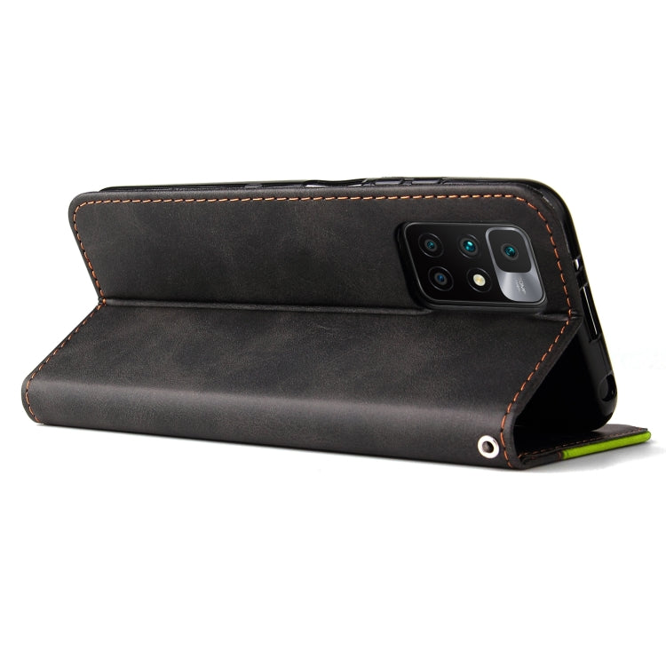 For Xiaomi Redmi 10 Business Stitching-Color Horizontal Flip PU Leather Case with Holder & Card Slots & Photo Frame(Green) - Xiaomi Cases by buy2fix | Online Shopping UK | buy2fix