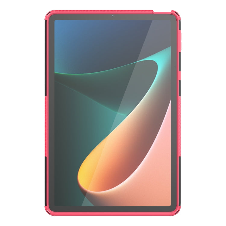 Tire Texture TPU + PC Shockproof Case with Holder For Xiaomi Pad 5 / 5 Pro(Pink) - More Tablet Cases by buy2fix | Online Shopping UK | buy2fix