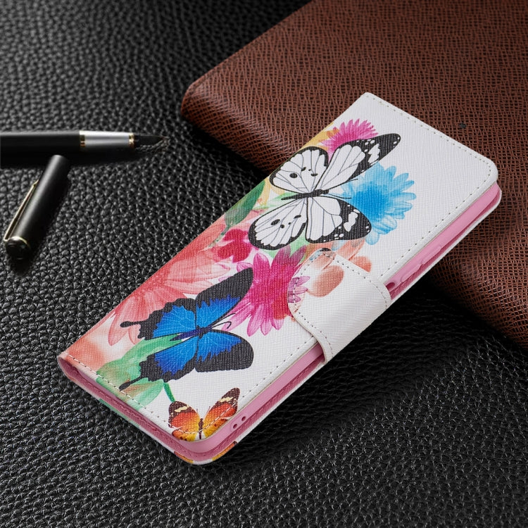 For Xiaomi Mi 11T Colored Drawing Pattern Horizontal Flip Leather Case with Holder & Card Slots & Wallet(Butterflies) - Xiaomi Cases by buy2fix | Online Shopping UK | buy2fix