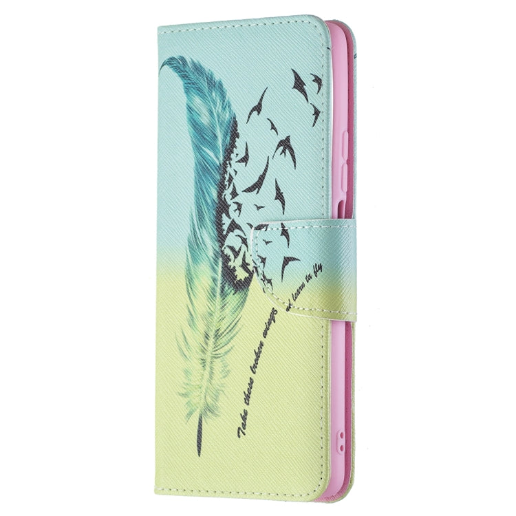 For Xiaomi Mi 11T Colored Drawing Pattern Horizontal Flip Leather Case with Holder & Card Slots & Wallet(Feather) - Xiaomi Cases by buy2fix | Online Shopping UK | buy2fix