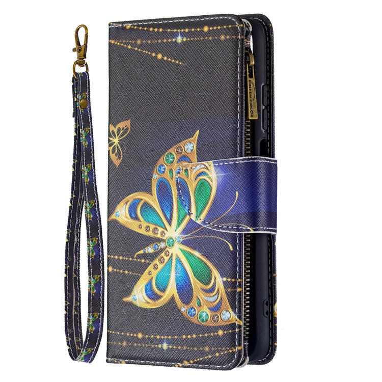 For Xiaomi Redmi 10 Colored Drawing Pattern Zipper Horizontal Flip Leather Case with Holder & Card Slots & Wallet(Big Butterfly) - Xiaomi Cases by buy2fix | Online Shopping UK | buy2fix