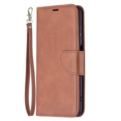 For Xiaomi Redmi 10 Retro Lambskin Texture Pure Color Horizontal Flip PU Leather Case with Holder & Card Slots & Wallet & Lanyard(Brown) - Xiaomi Cases by buy2fix | Online Shopping UK | buy2fix