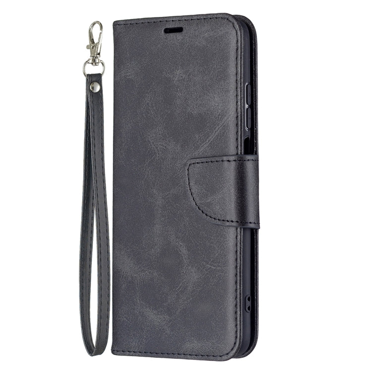 For Xiaomi Redmi 10 Retro Lambskin Texture Pure Color Horizontal Flip PU Leather Case with Holder & Card Slots & Wallet & Lanyard(Black) - Xiaomi Cases by buy2fix | Online Shopping UK | buy2fix