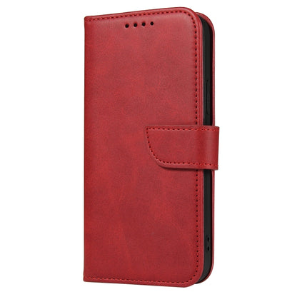 For iPhone 12 / 12 Pro Calf Texture Buckle Horizontal Flip Leather Case with Holder & Card Slots & Wallet(Red) - iPhone 12 / 12 Pro Cases by buy2fix | Online Shopping UK | buy2fix