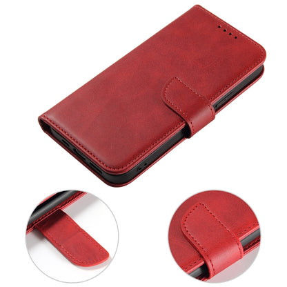 For iPhone 12 / 12 Pro Calf Texture Buckle Horizontal Flip Leather Case with Holder & Card Slots & Wallet(Red) - iPhone 12 / 12 Pro Cases by buy2fix | Online Shopping UK | buy2fix