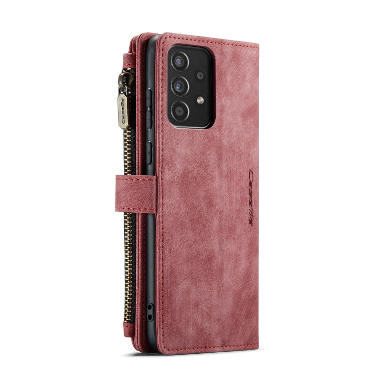 For Samsung Galaxy A52 5G / 4G CaseMe-C30 PU + TPU Multifunctional Horizontal Flip Leather Case with Holder & Card Slot & Wallet & Zipper Pocket(Red) - Galaxy Phone Cases by CaseMe | Online Shopping UK | buy2fix