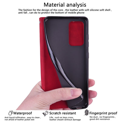 For Xiaomi Redmi 10 Frosted Business Magnetic Horizontal Flip PU Leather Case with Holder & Card Slot & Lanyard(Red) - Xiaomi Cases by buy2fix | Online Shopping UK | buy2fix