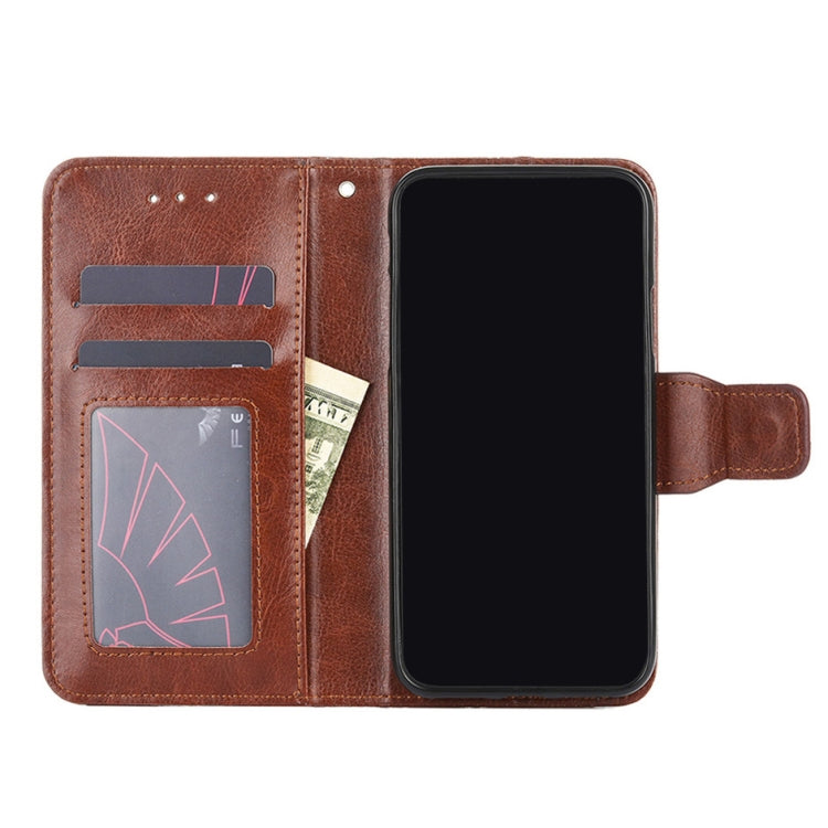 For iPhone XR Crystal Texture Horizontal Flip Leather Case with Holder & Card Slots & Wallet(Brown) - More iPhone Cases by buy2fix | Online Shopping UK | buy2fix