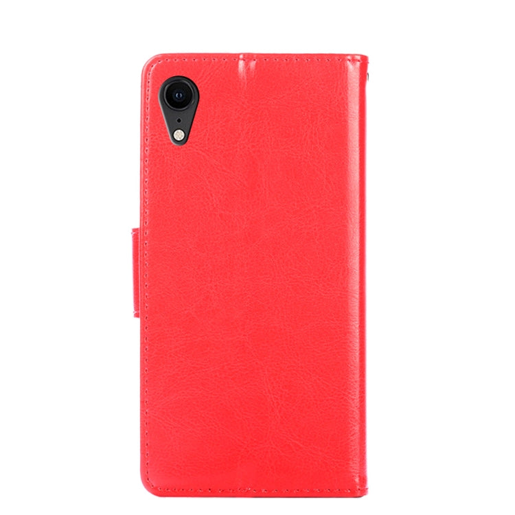 For iPhone XR Crystal Texture Horizontal Flip Leather Case with Holder & Card Slots & Wallet(Red) - More iPhone Cases by buy2fix | Online Shopping UK | buy2fix