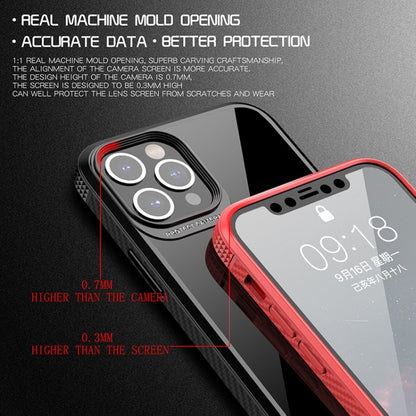 For iPhone 11 Pro MG Series Carbon Fiber TPU + Clear PC Four-corner Airbag Shockproof Case (Black) - iPhone 11 Pro Cases by buy2fix | Online Shopping UK | buy2fix