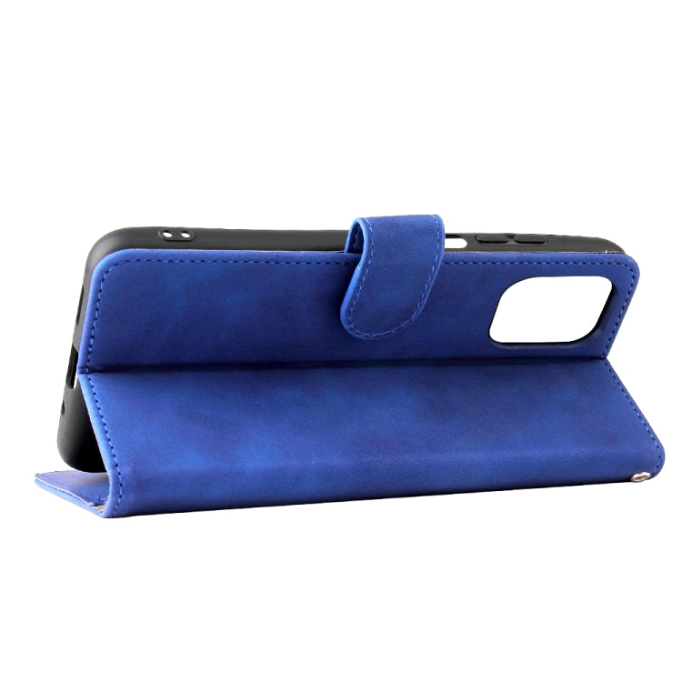 For Doogee N40 Pro Solid Color Skin Feel Magnetic Buckle Horizontal Flip PU Leather Case with Holder & Card Slots & Wallet(Blue) - More Brand by buy2fix | Online Shopping UK | buy2fix