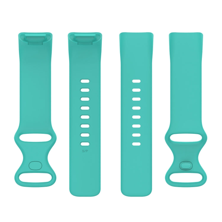 For Fitbit Charge 5 Silicone Watch Band, Size:L(Mint Green) - Watch Bands by buy2fix | Online Shopping UK | buy2fix