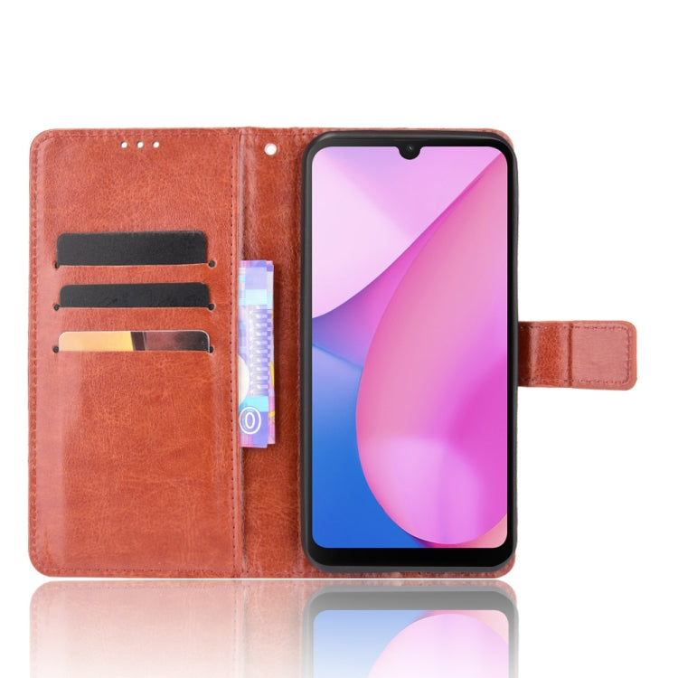 For Blackview Oscal C20 Crazy Horse Texture Horizontal Flip Leather Case with Holder & Card Slots & Lanyard(Brown) - More Brand by buy2fix | Online Shopping UK | buy2fix