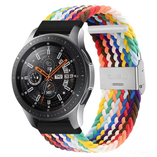 22mm Universal Metal Buckle Nylon Braided Watch Band(Color 4) - 22mm Bands by buy2fix | Online Shopping UK | buy2fix