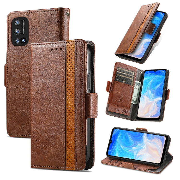 For Doogee N40 Pro CaseNeo Splicing Dual Magnetic Buckle Leather Case with Holder & Card Slots & Wallet(Brown) - More Brand by buy2fix | Online Shopping UK | buy2fix