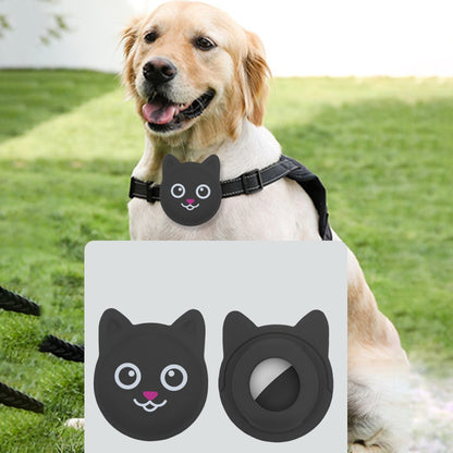 Hanhan Smile Cute Cartoon Pet Collar Anti-lost Tracker Silicone Case For AirTag(Fluorescent Green) - Pet Series by Mutural | Online Shopping UK | buy2fix