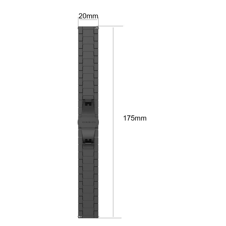 For Huawei Watch GT 3 42mm 20mm One-bead Steel Watch Band(Silver) - Watch Bands by buy2fix | Online Shopping UK | buy2fix