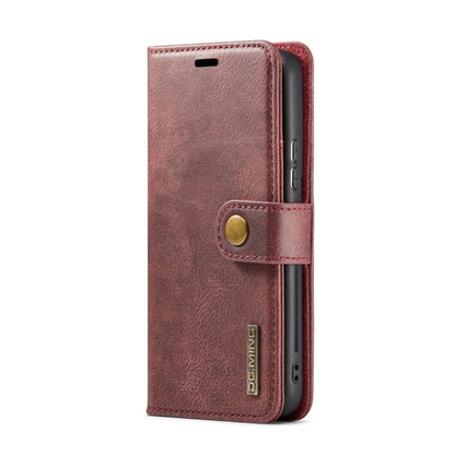 For Samsung Galaxy S22+ 5G DG.MING Crazy Horse Texture Detachable Magnetic Leather Phone Case(Red) - Galaxy S22+ 5G Cases by DG.MING | Online Shopping UK | buy2fix