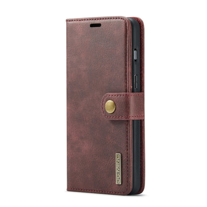 For OnePlus 9RT 5G DG.MING Crazy Horse Texture Detachable Magnetic Leather Phone Case(Red) - OnePlus Cases by DG.MING | Online Shopping UK | buy2fix