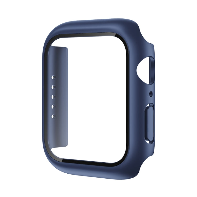 ROCK 2 in 1 PC Frame + Tempered Glass Protector Case For Apple Watch Series 9 / 8 / 7 45mmBlue) - Watch Cases by ROCK | Online Shopping UK | buy2fix