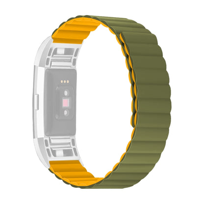 For Fitbit Charge 2 Silicone Magnetic Watch Band(Army Green) - Watch Bands by buy2fix | Online Shopping UK | buy2fix