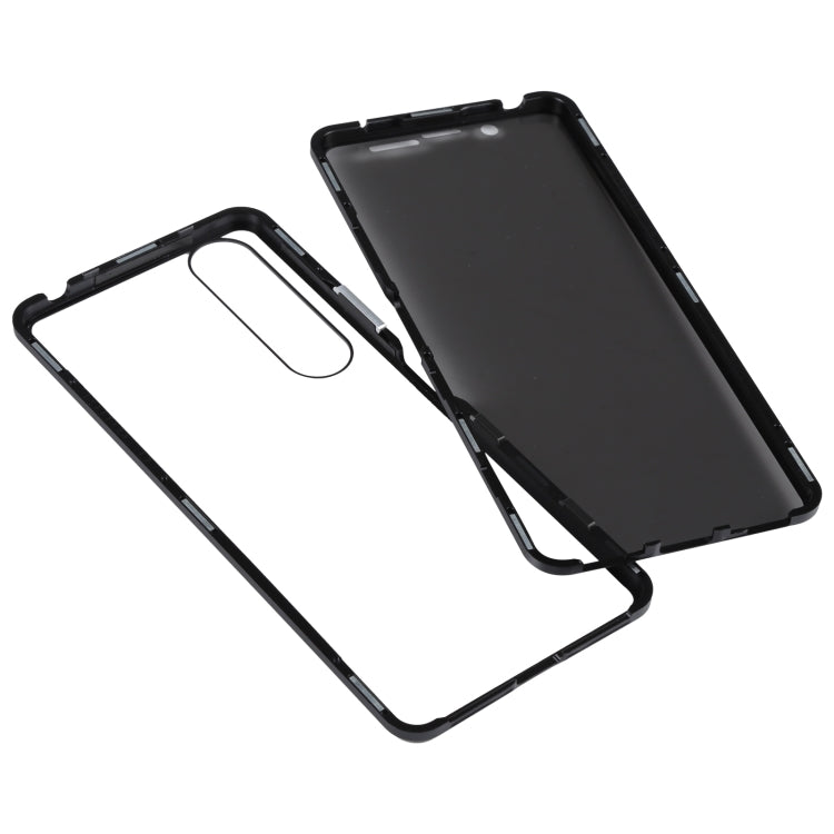 For Sony Xperia 1 III Anti-peeping Magnetic Double-sided Tempered Glass Phone Case(Black) - Sony Cases by buy2fix | Online Shopping UK | buy2fix