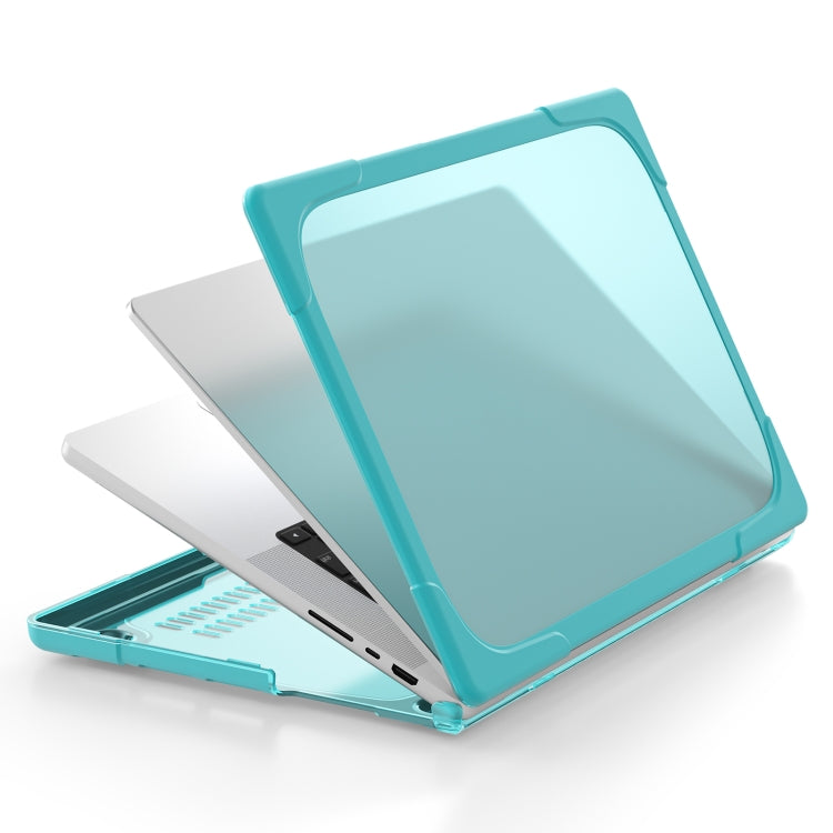 TPU + PC Two Color Laptop Protective Case For MacBook Pro 14.2 inch A2442 2021(Light Blue) - MacBook Pro Cases by buy2fix | Online Shopping UK | buy2fix