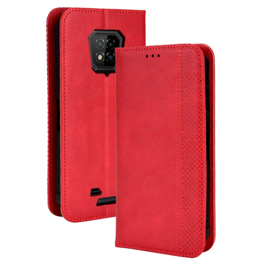 For Ulefone Armor 8 Magnetic Buckle Retro Texture Leather Phone Case(Red) - Ulefone Cases by buy2fix | Online Shopping UK | buy2fix