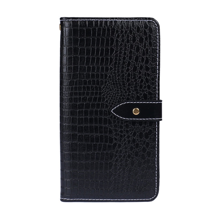 For OnePlus 10 Pro idewei Crocodile Texture Horizontal Flip Phone Leather Phone Case(Black) - OnePlus Cases by idewei | Online Shopping UK | buy2fix