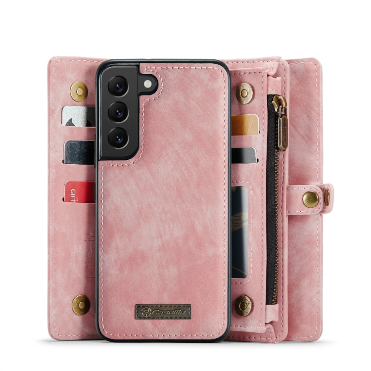 For Samsung Galaxy S22 5G CaseMe-008 Detachable Multifunctional Horizontal Flip Leather Case (Pink) - Galaxy S22 5G Cases by CaseMe | Online Shopping UK | buy2fix